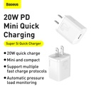 Baseus Quick Charger 1 USB-C 20W 