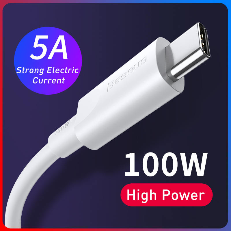 Baseus Xiaobai series fast charging Cable Type-C 100W 1.5m White
