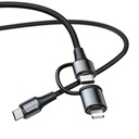 Baseus twins 2 in 1 cable Type-C to Type-C 60W Ip 20W Black