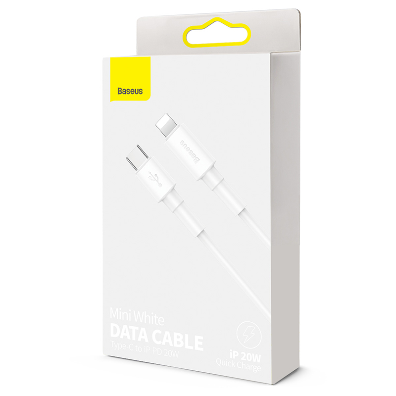 Baseus Mini White Cable Type-C to iP PD 20W 1m White