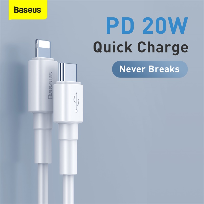 Baseus Mini White Cable Type-C to iP PD 20W 1m White