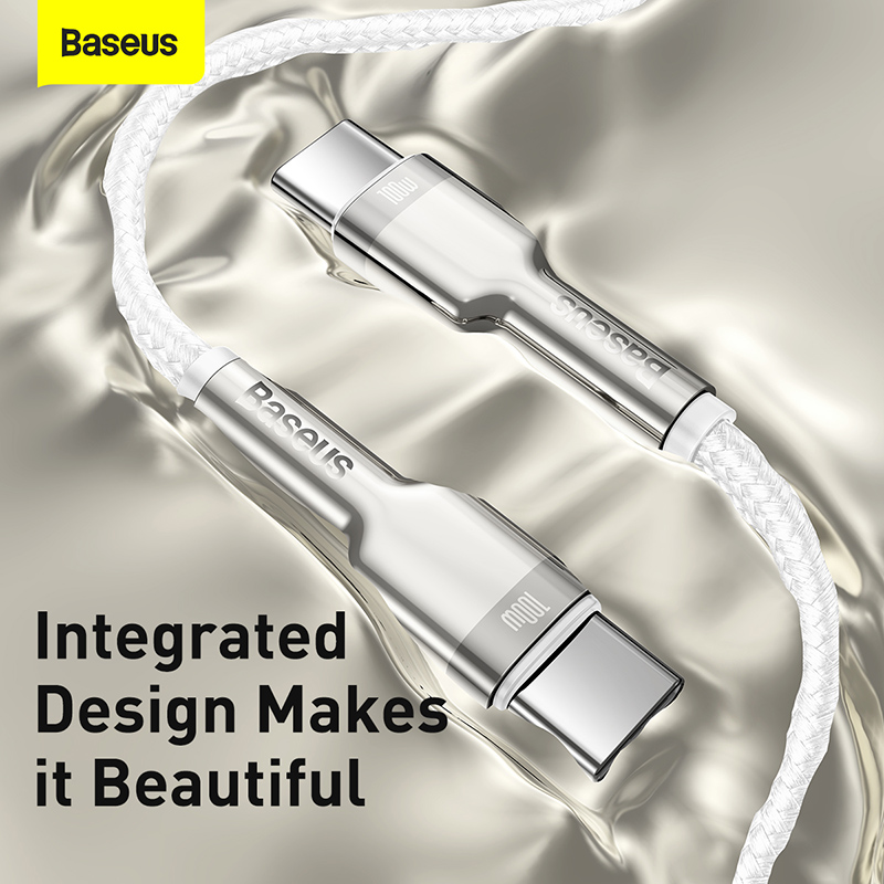 Baseus Cafule Metal Data Cable Type-C to Type-C 100W 2m White