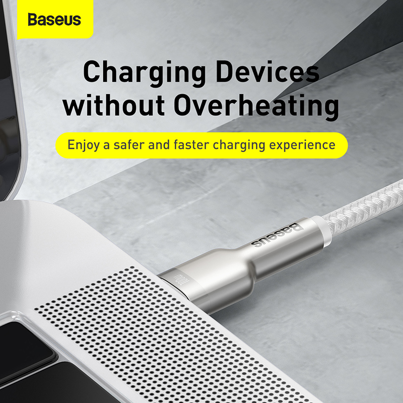 Baseus Cafule Metal Data Cable Type-C to Type-C 100W 2m White