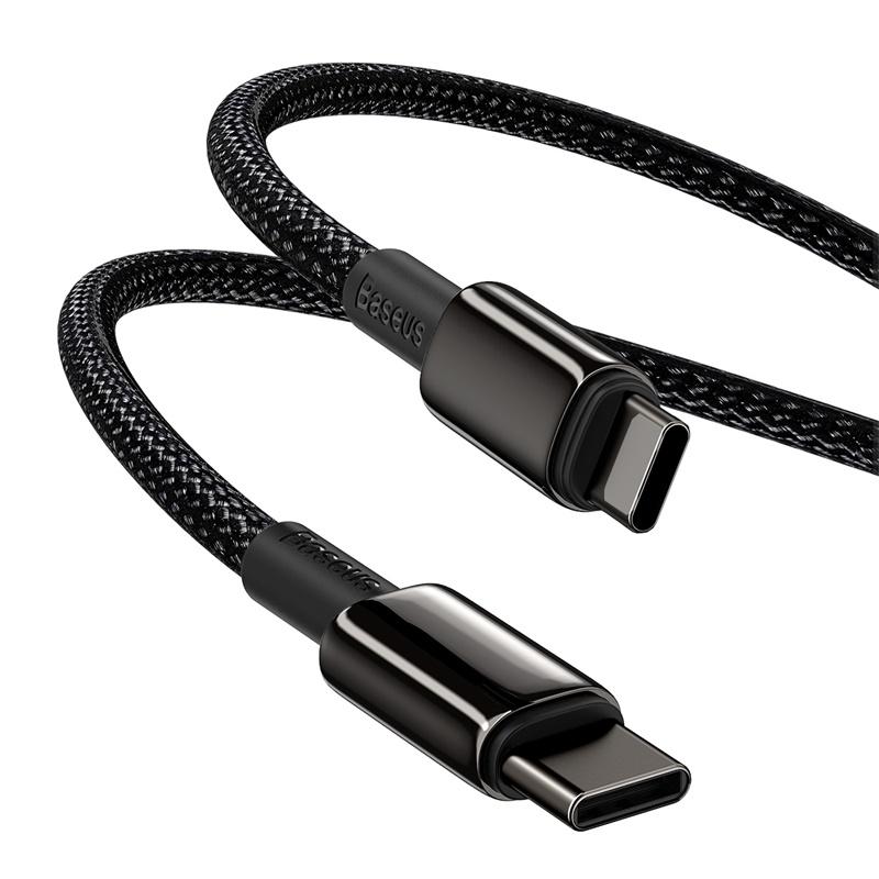Baseus Tungsten Gold Fast Charging Data Cable Type-C to Type-C 100W 2m Black