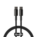 Baseus Tungsten Gold Fast Charging Data Cable Type-C to Type-C 100W 2m Black