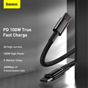 Baseus Tungsten Gold Fast Charging Data Cable Type-C to Type-C 100W 2m Black