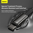 Baseus Tungsten Gold Fast Charging Data Cable Type-C to Type-C 100W 2m Black