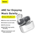 Baseus Active Noise Cancelling-True Wireless Earphone S1 White