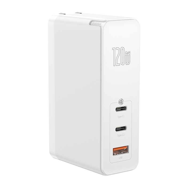 Baseus GaN Mini Quick Charger 2USB-C 1USB-A 120W 