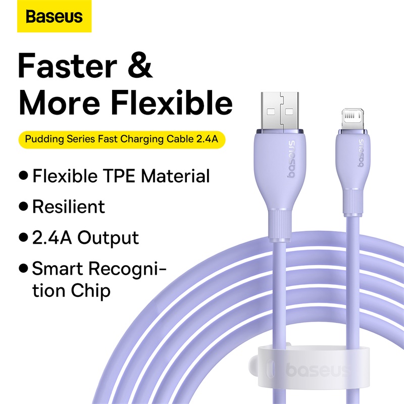 Baseus Pudding Series Fast Charging Cable USB to iP 2.4A 2m