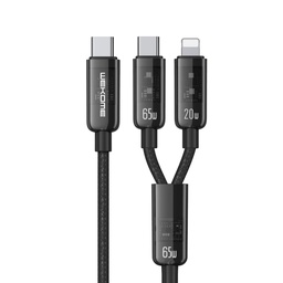 WEKOME WDC-194 Vanguard Super Fast Charging Cable(2-in-1) (65W)（Type-c/iphone）