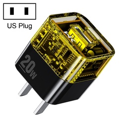 WEKOME WP-U149 20W USB+USB-C/Type-C Dual Port Transparent Charger, Specifications: US Plug
