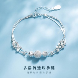 Multi-layer Lucky 925 Sterling Silver Bracelet
