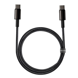 [CE0009] Baseus Tungsten Gold Fast Charging Data Cable Type-C to Type-C 100W 2m Black